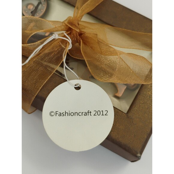 Wedding Favor Skeleton Key Bottle Opener Antique Copper Finish New In Gift Box - Picture 8 of 13